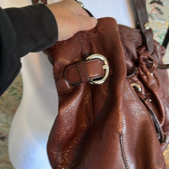 B.MAKOWSKY HOBO RICH BROWN SOFT LEATHER SHOULDER BAG - Picture 3 of 15